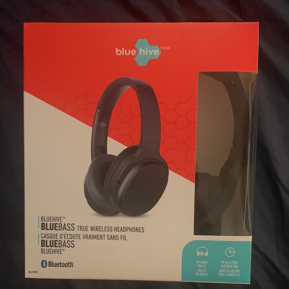 Brand New In Box Blue Hive Wireless Cushioned Headphones
